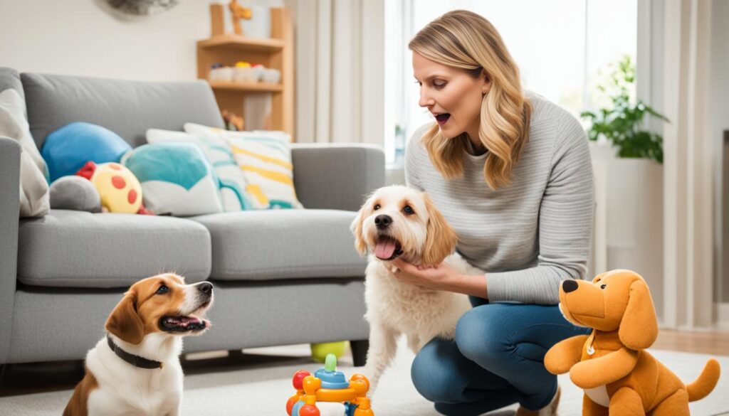 dog training with new baby