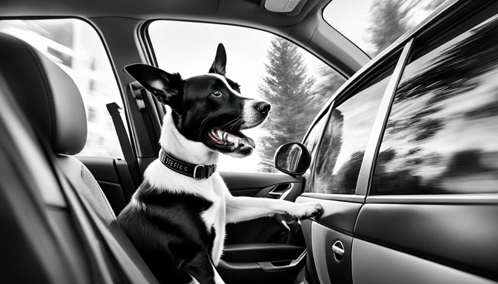 dog barking solutions in car with window shades