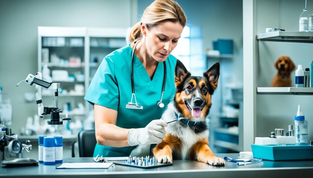 vet visit for itchy dog