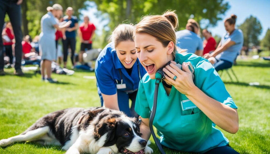 Dog CPR and rescue breathing