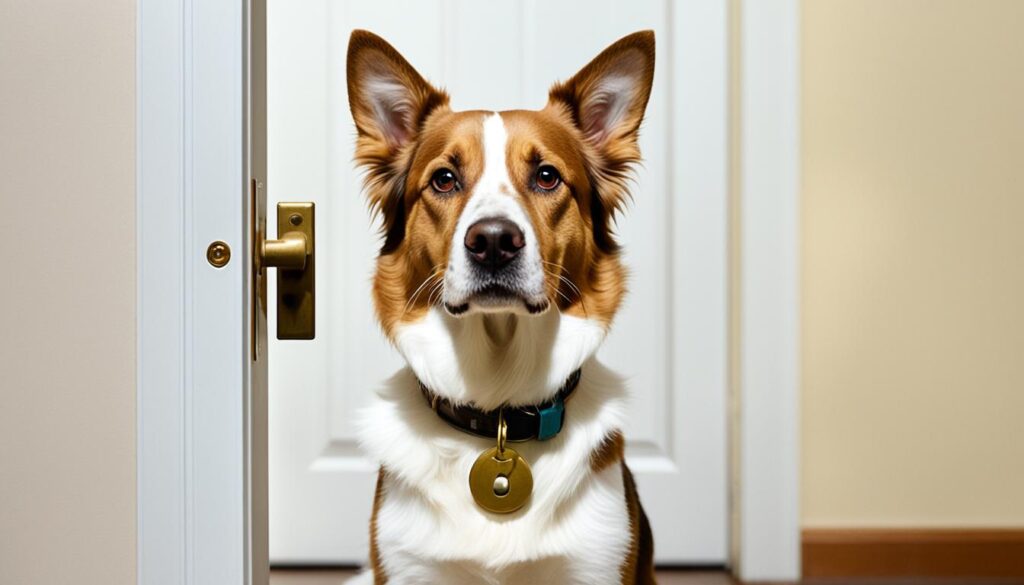 Dog waiting at door