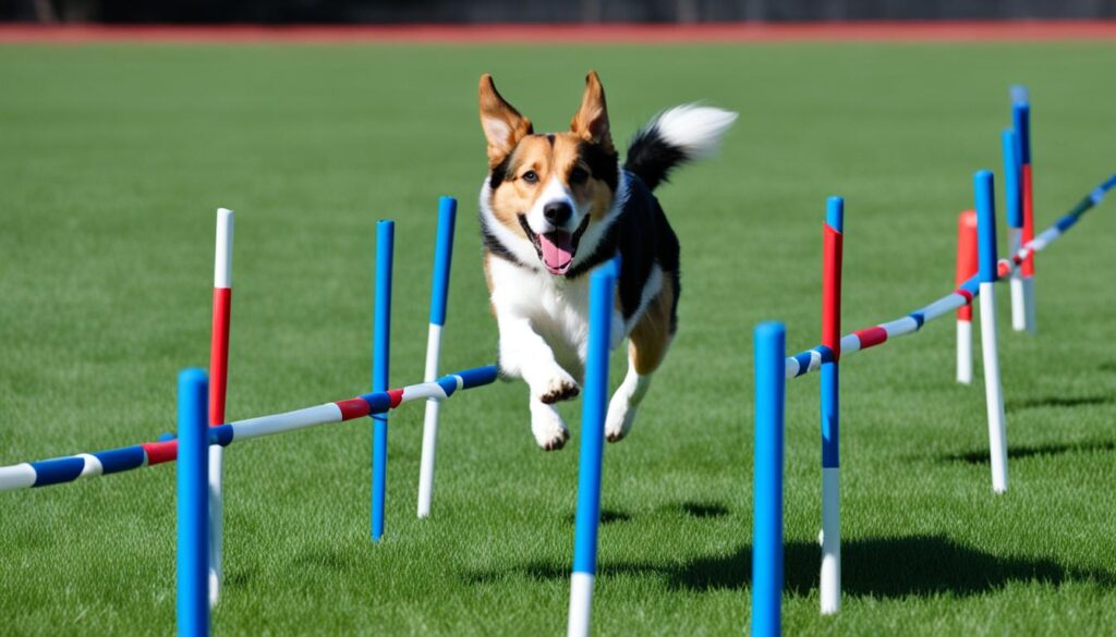dog agility weave poles