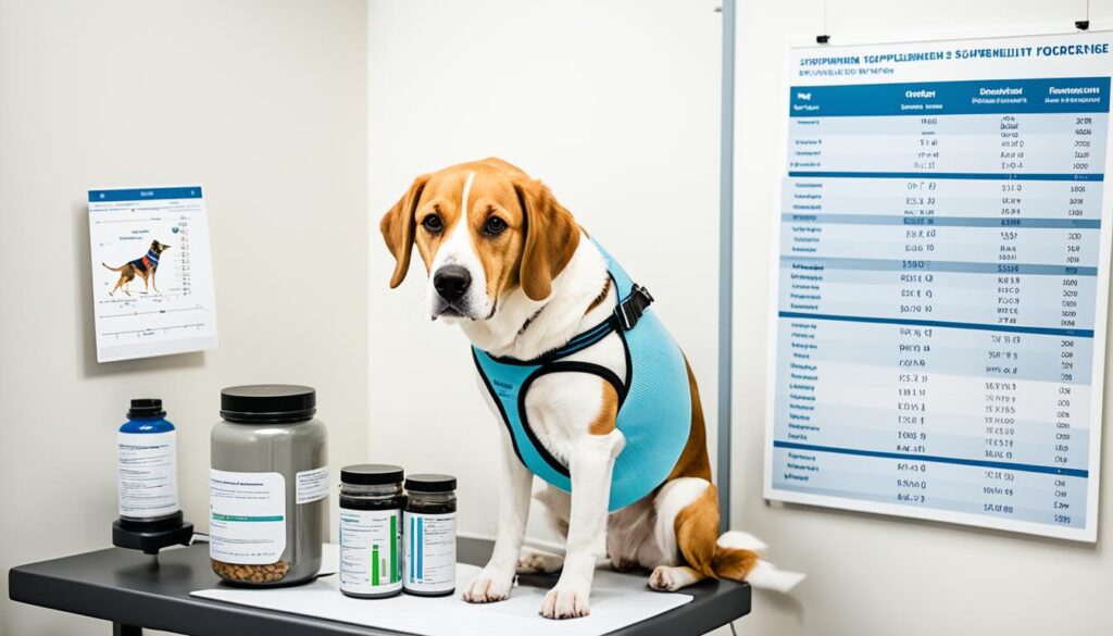 monitoring dog's progress on joint supplements
